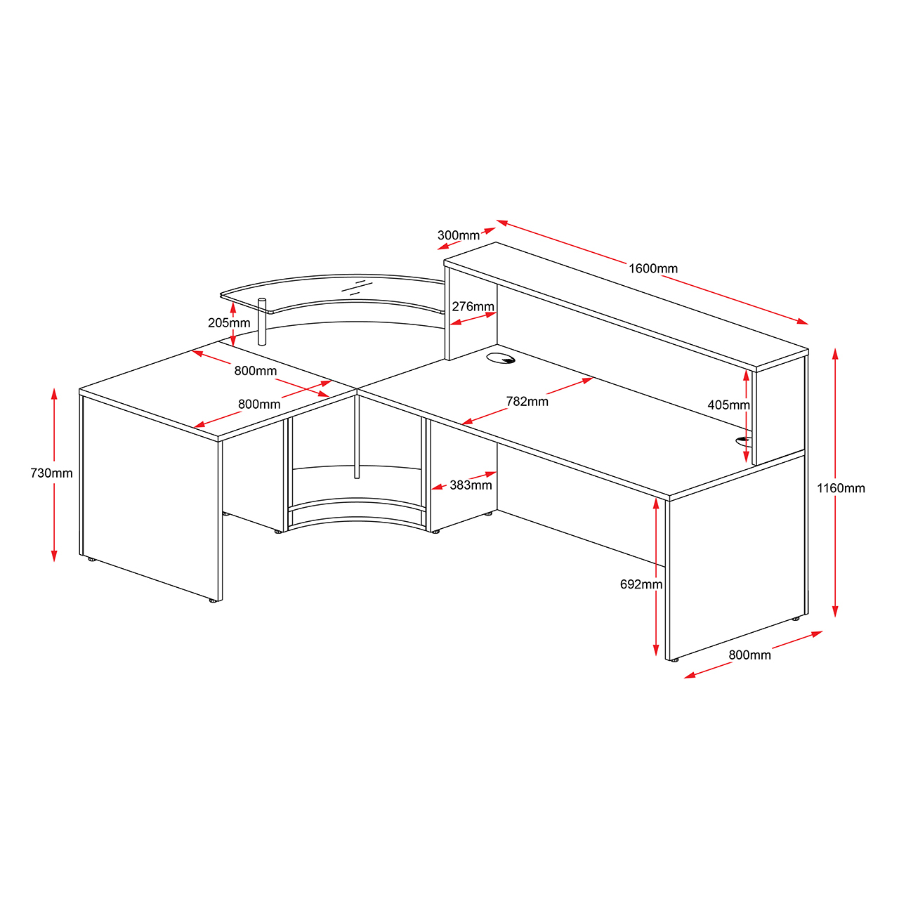 Flow Reception Counter - Beech Only2400mm x 1600mm (1)