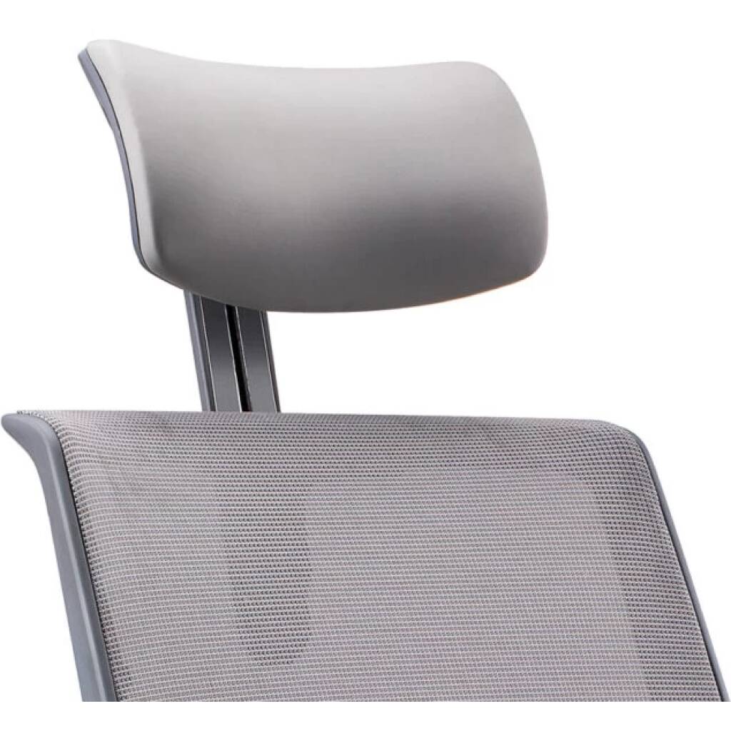 Headrest For Motion Mesh Chair Moulded Foam With Grey PU Leather