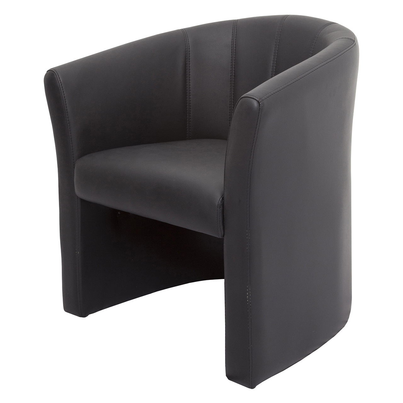 Space Single Seater Executive Tub ChairBlack PU Lea (1)