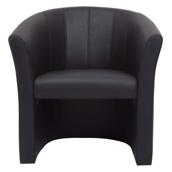 Space Single Seater Executive Tub ChairBlack PU Lea (2)