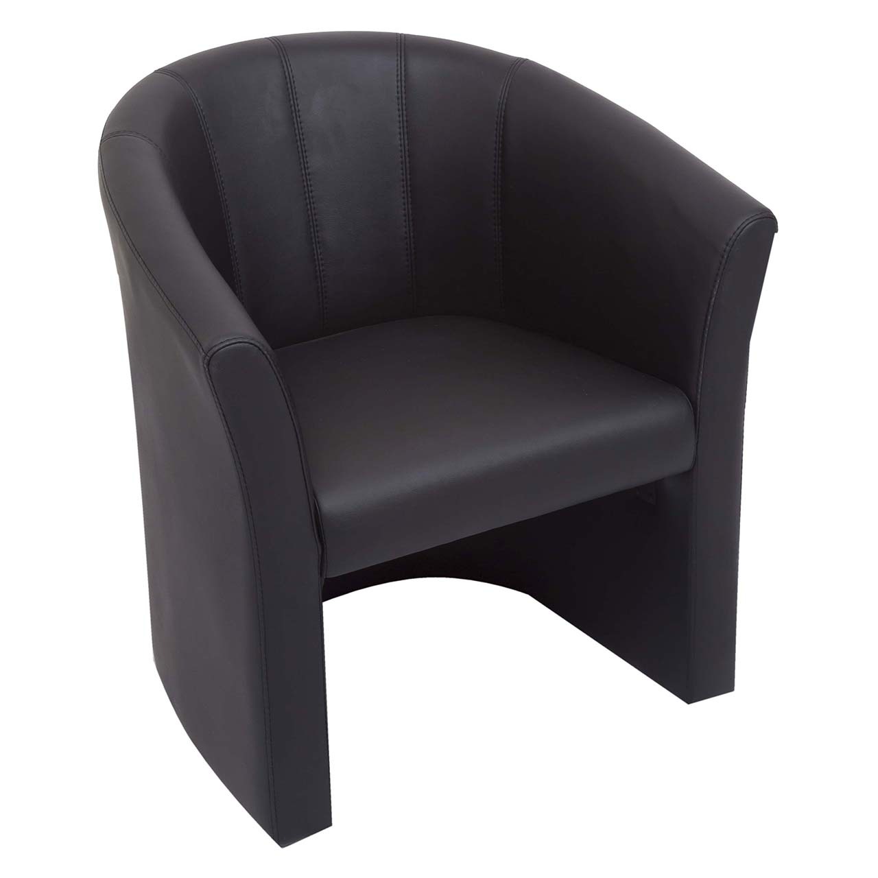Space Single Seater Executive Tub ChairBlack PU Lea (3)