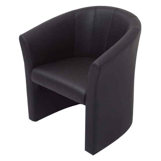 Space Single Seater Executive Tub ChairBlack PU Lea (4)