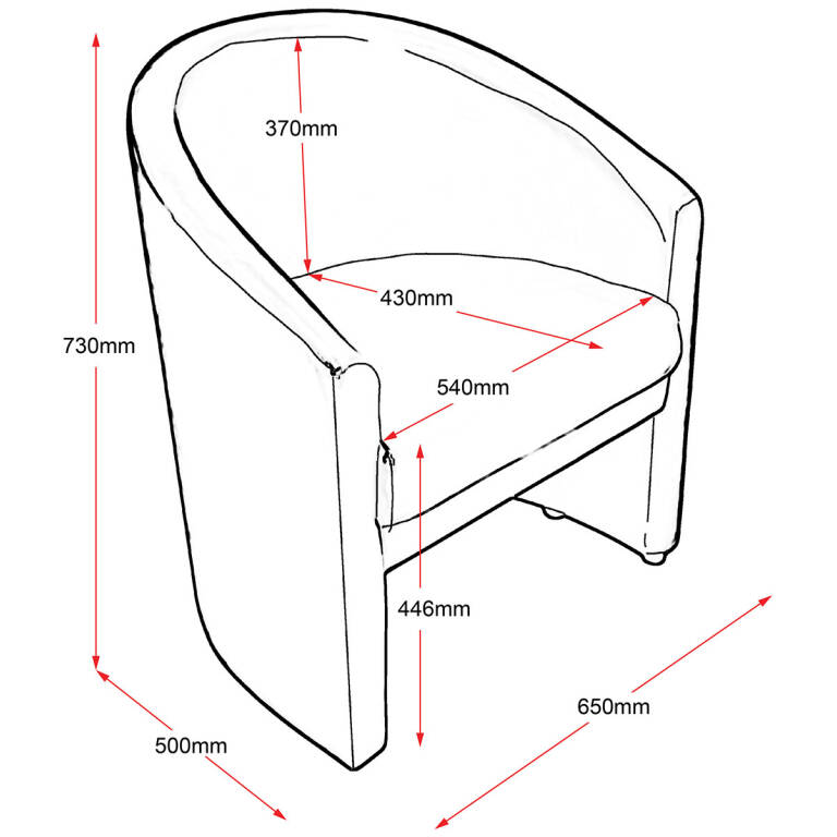 Space Single Seater Tub Chair Black PU Upholstery Office Furniture Sydney Melbourne and Brisbane
