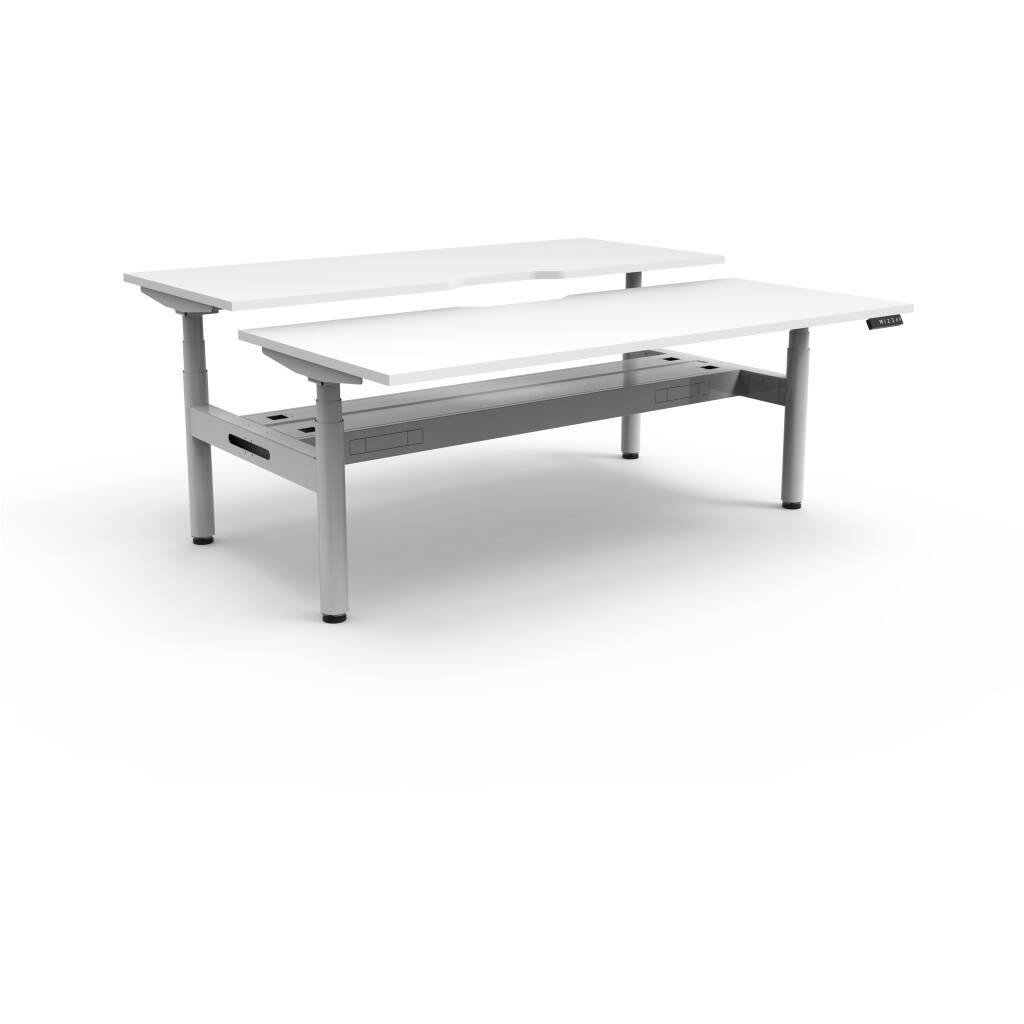 Halo+ Back to Back Desk with Cable Tray H+2PCT1875 Office Furniture